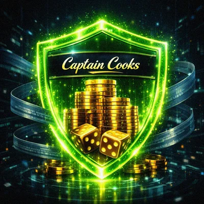 Glowing digital shield protecting casino chips