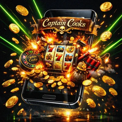 Mobile casino interface with bursting coins